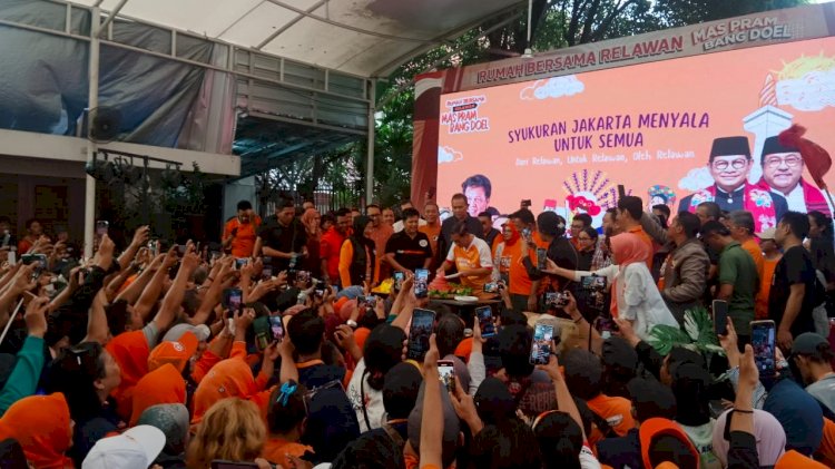 Syukuran Kemenangan Jakarta Menyala Pram-Doel Digelar di Rumah Bersama Relawan Mas Pram-Bang Rano