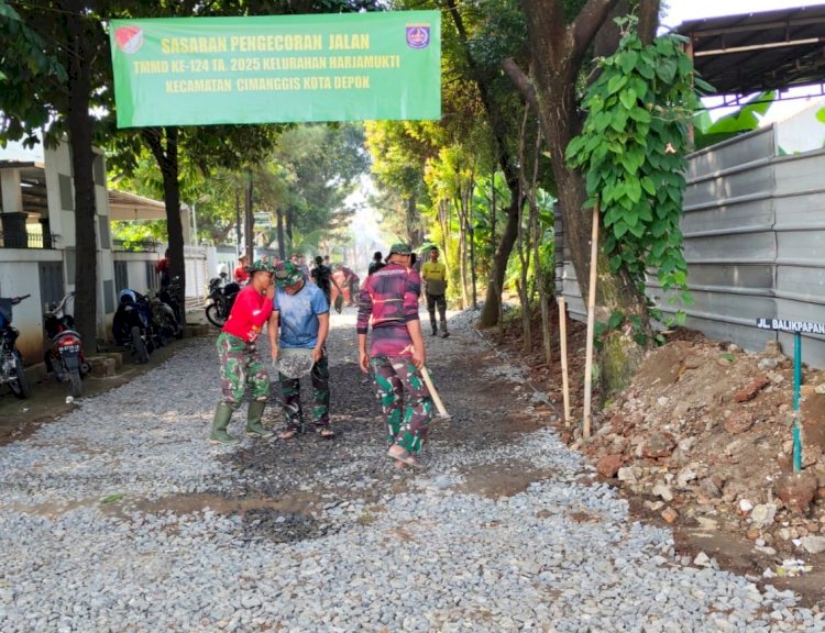 TMMD Ke-124 Kodim 0508/Depok, Bukan Sekadar Pembangunan Fisik Juga Penguatan Kebersamaan di Harjamukti