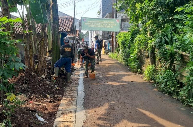 Bersama Masyarakat, TNI Bangun Harjamukti Lewat TMMD Ke-124 Kodim 0508/Depok