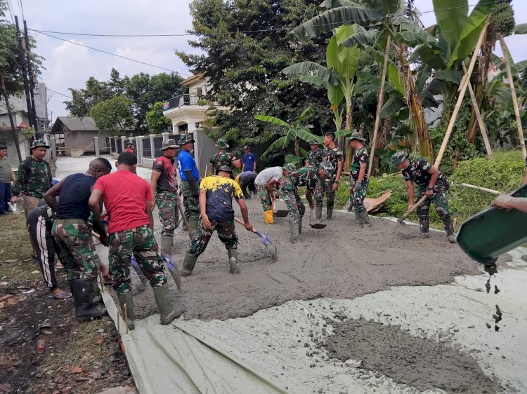 Harapan Baru Warga Harjamukti, Jalan Beton Hasil TMMD ke-124 Kota Depok Akan Segera Terwujud