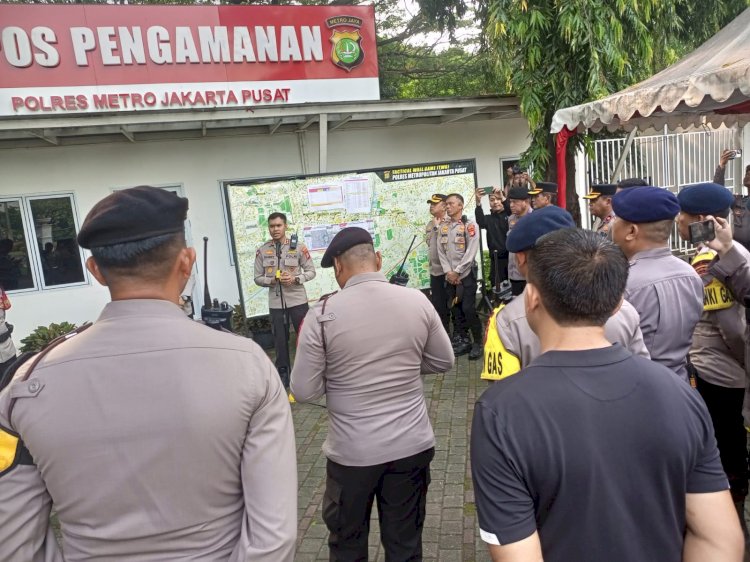 Wakapolres Jakpus Pimpin TWG Jelang Pengamanan Aksi Unjuk Rasa di Monas