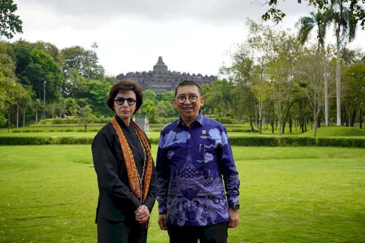 Sambut Menbud Prancis di Borobudur, Fadli Zon Resmikan Borobudur Cultural Center dan Tampilkan Pameran Peradaban Nusantara