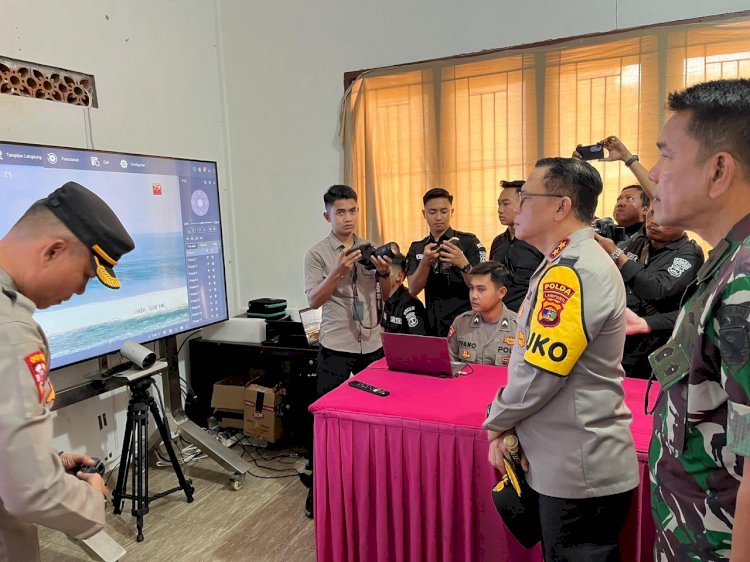 Kapolda Lampung Pimpin Monitoring Operasi Tuhuk Krakatau 2025 di Ajang WSL Krui Pro 2025