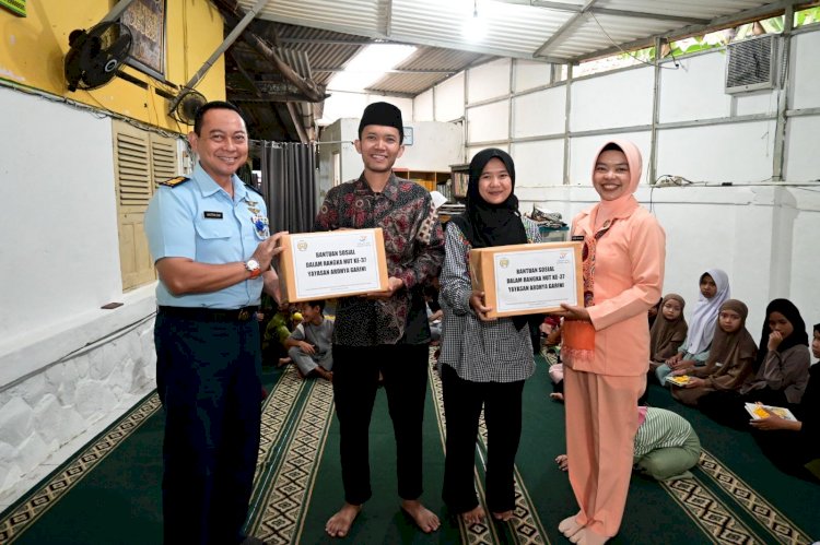 Yasarini Cabang Lanud Husein Sastranegara Gelar Kegiatan Sosial Bersama Siswa Sekolah Angkasa di Panti Asuhan Al Fitra