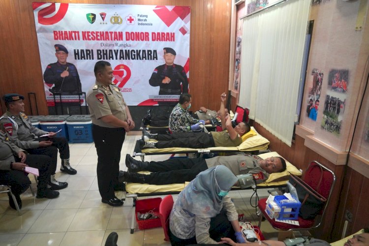 Satbrimob Polda Metro Jaya Gelar Aksi Donor Darah Sambut Hari Bhayangkara ke-79