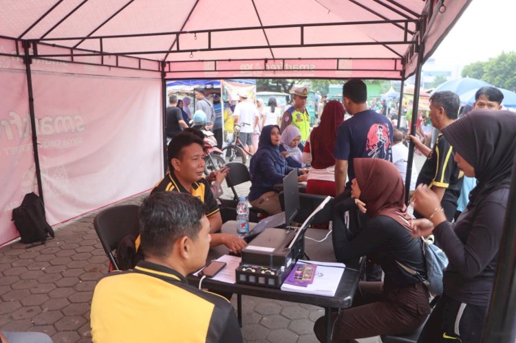 Menyambut Hari Bhayangkara ke -79, Polres Tegal Kota Hadirkan Layanan Publik dan Kesehatan di CFD