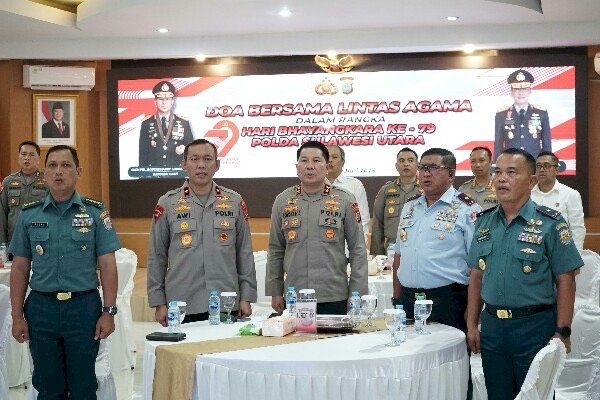Jelang Hari Bhayangkara ke-79, Polda Sulut Gelar Doa Bersama Lintas Agama