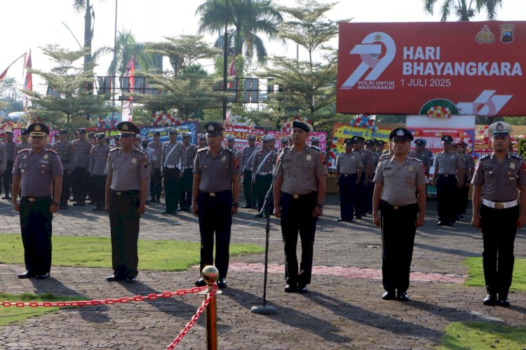 Di Hari Bhayangkara ke -79, Sebanyak 32 Anggota Polres Tegal Kota Mendapat Kenaikan Pangkat