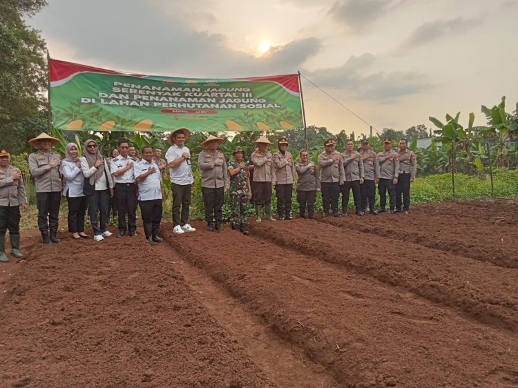 Polres Metro Bekasi Kota Gelar Penanaman Jagung Serentak, Dukung Ketahanan Pangan Nasional
