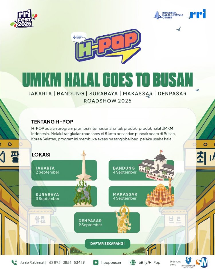 RRI Gandeng IHLC Luncurkan Program H-POP “Halal Goes to Busan” Dorong UMKM Go Global